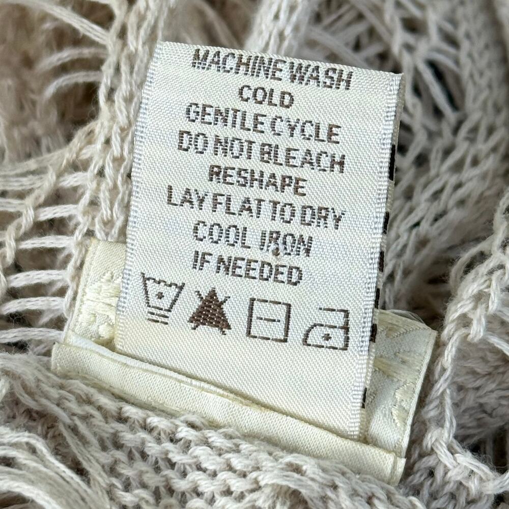 Y2k Open Knit Fringe Cardigan Sweater Fairy Grunge Gloomy Coquette Goblincore S - Picture 7 of 8